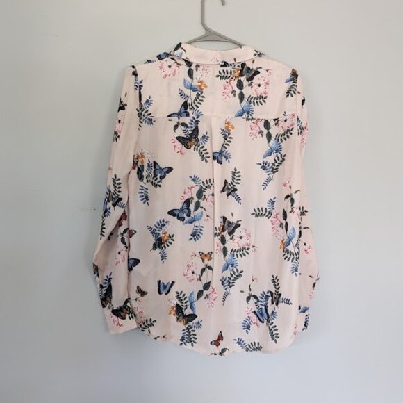 *NWT* H&M Pink/beige colored, floral Blouse, Size 4 - Picture 2 of 6